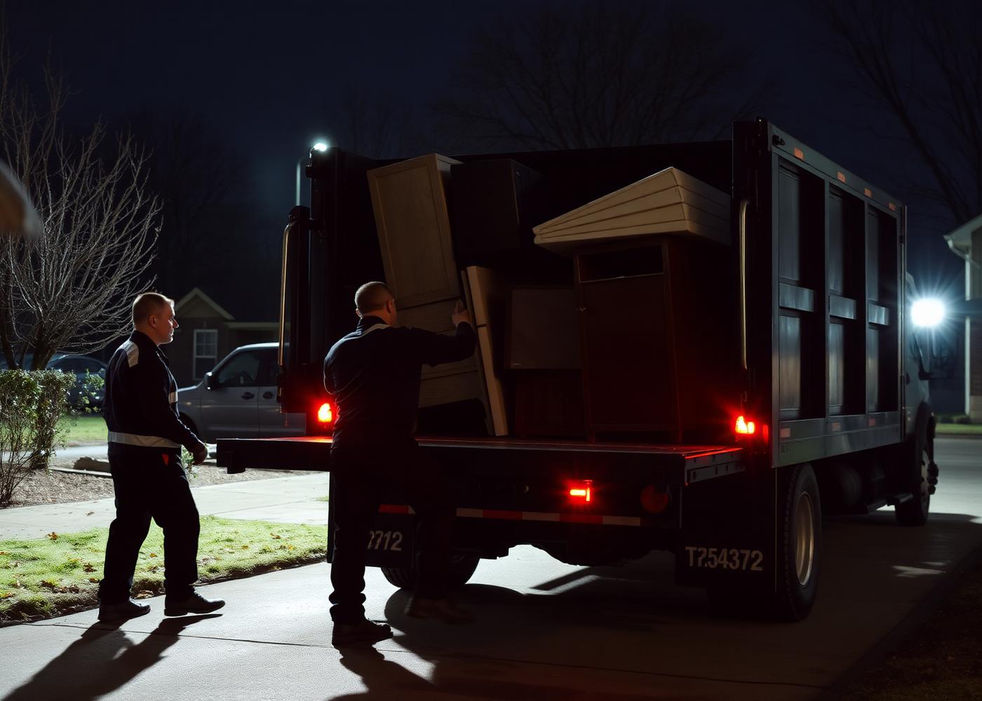 Junk Masters crew loading a truck